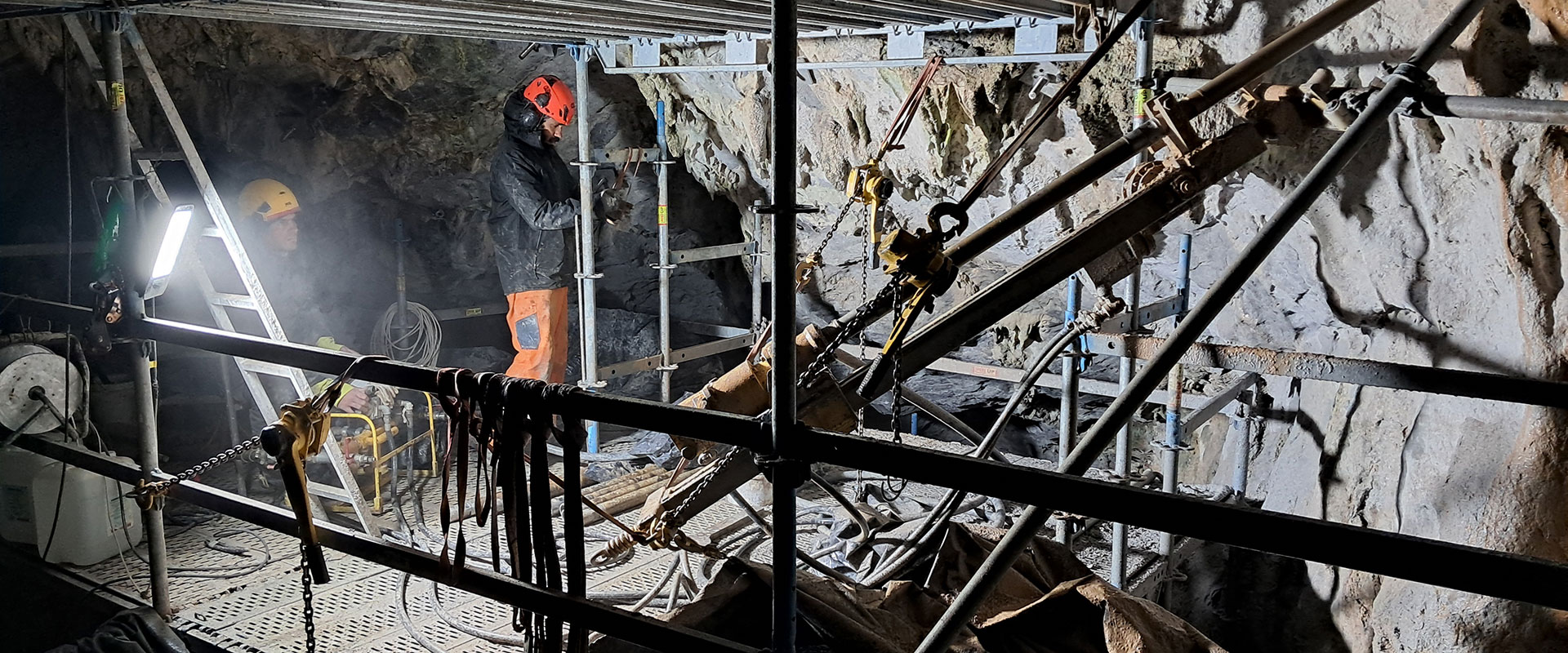 Βραχοστερέωση στο σπήλαιο Δικταίον Άνδρον του Ν. Λασιθίου