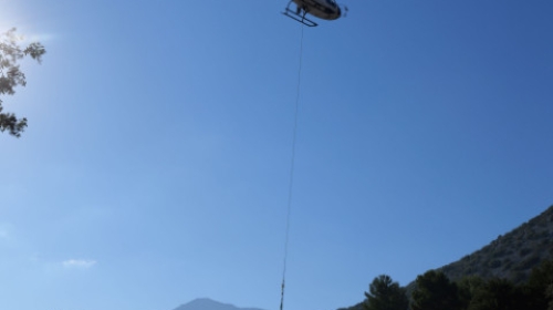 Rockfall protection at the Dicteon Andron cave of Lasithi  (work in progress).